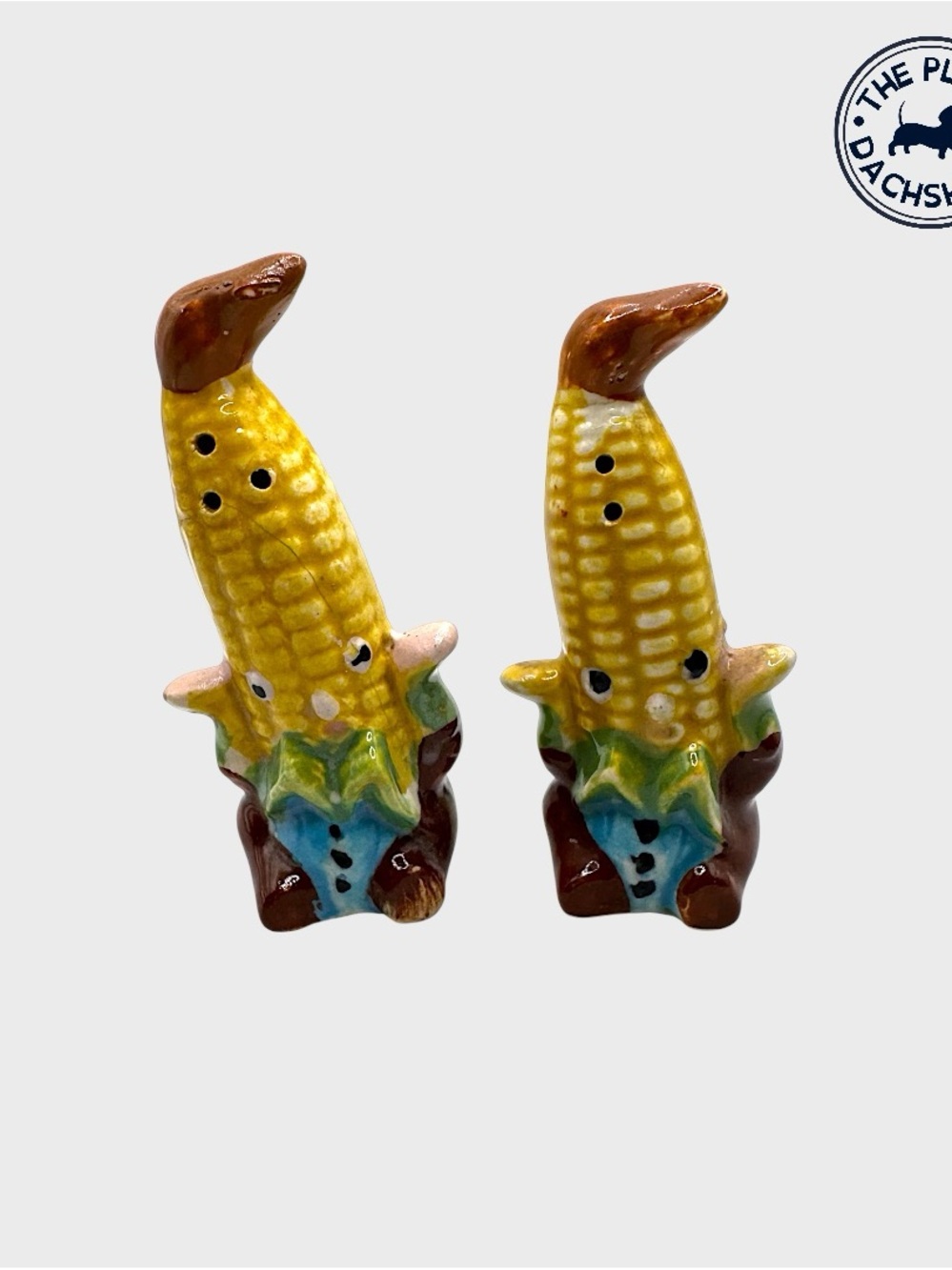 Vintage Corn on the Cob Ceramic Salt & Pepper Shakers